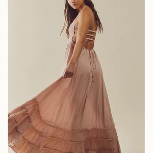 Free People open back boho dress